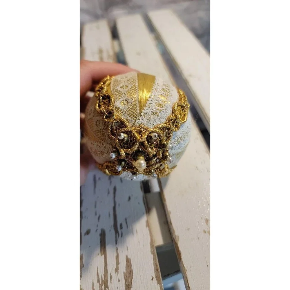 Chandelier Ball Gold white ornament‎ xmas